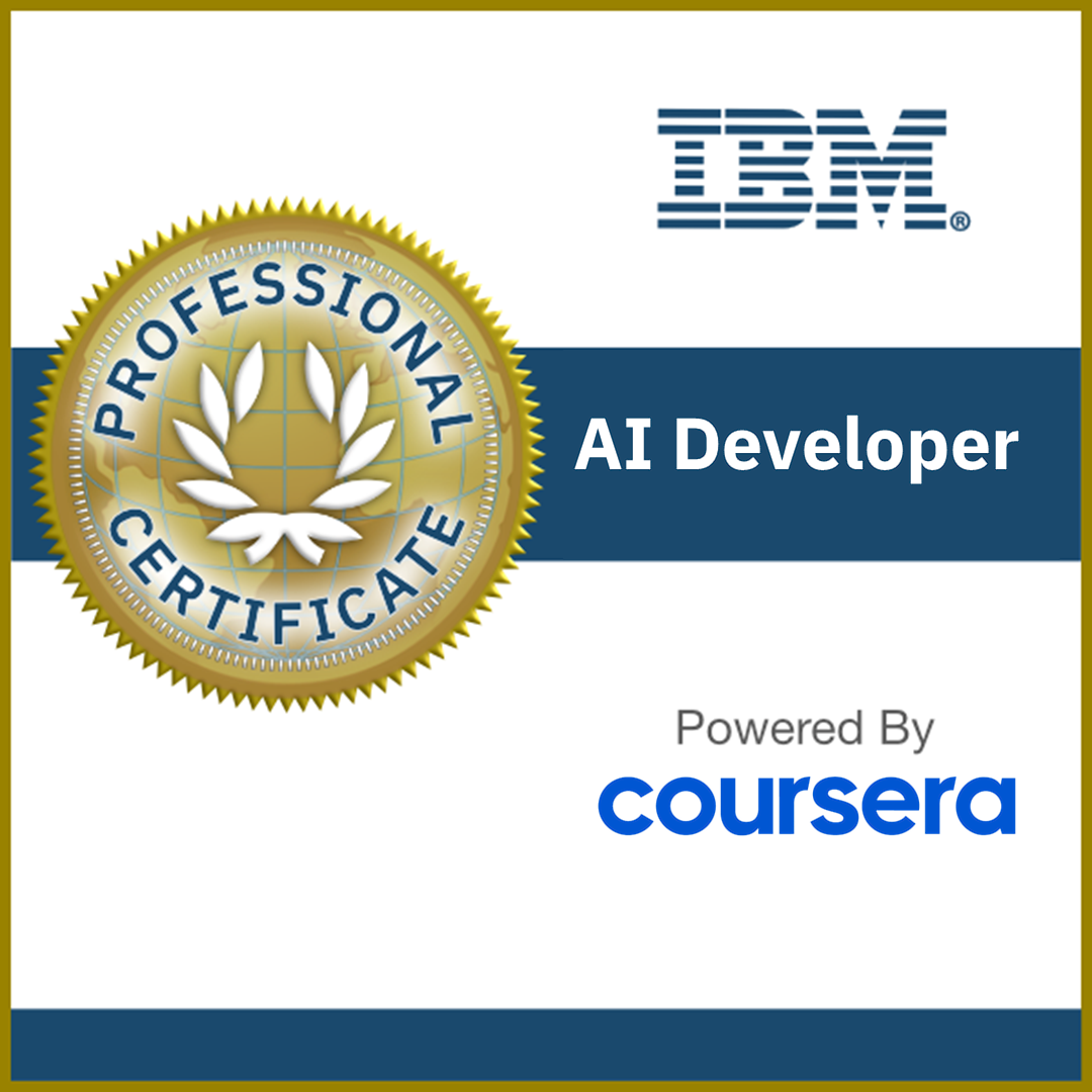 IBM AI Developer Professional Certificate