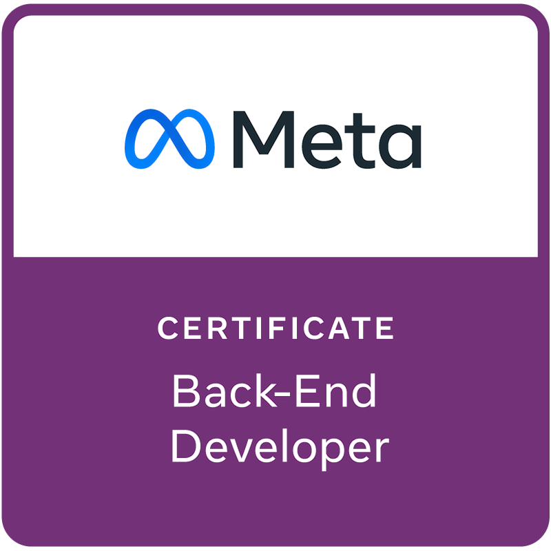 Meta Back-End Developer Certificate